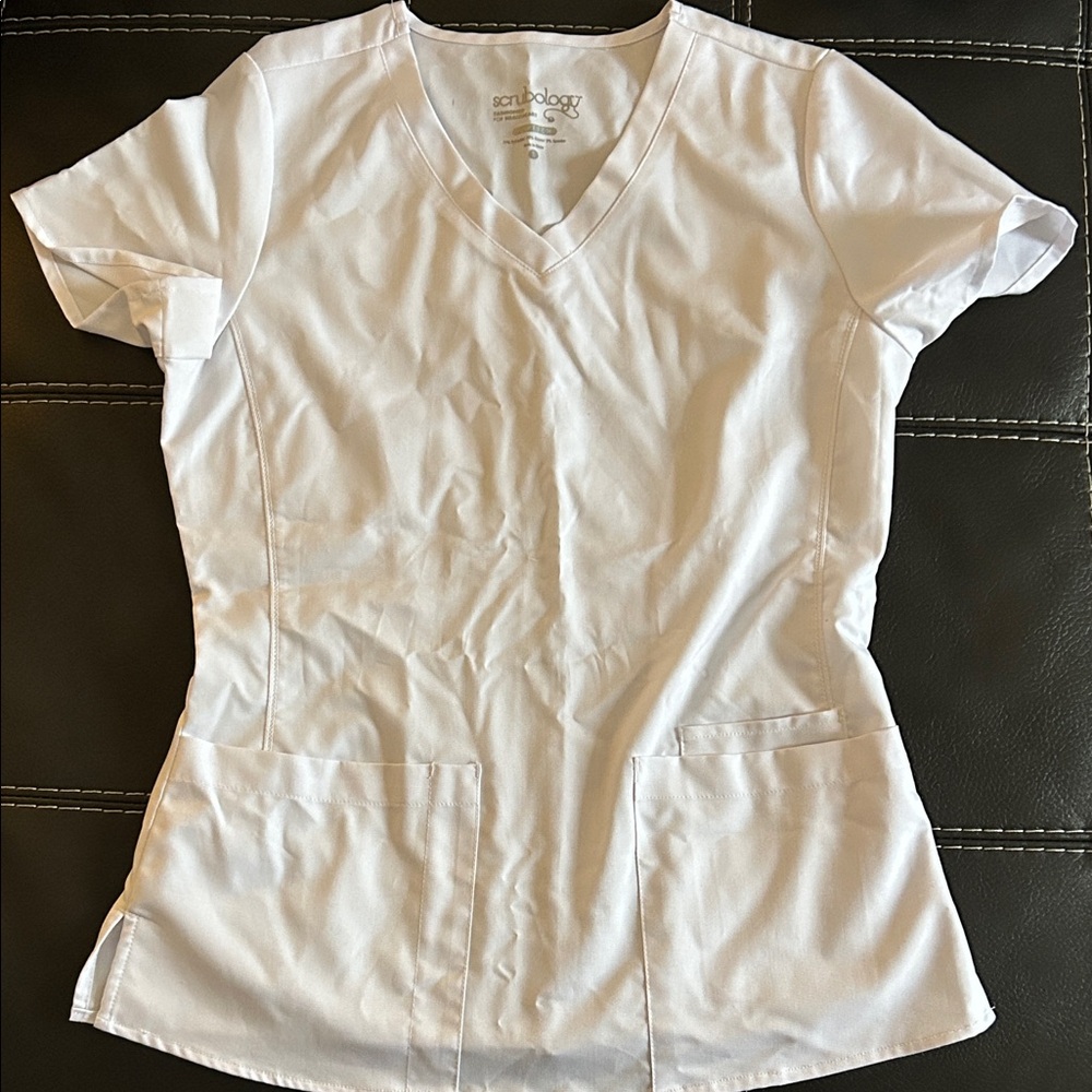 Women's White scrub Top